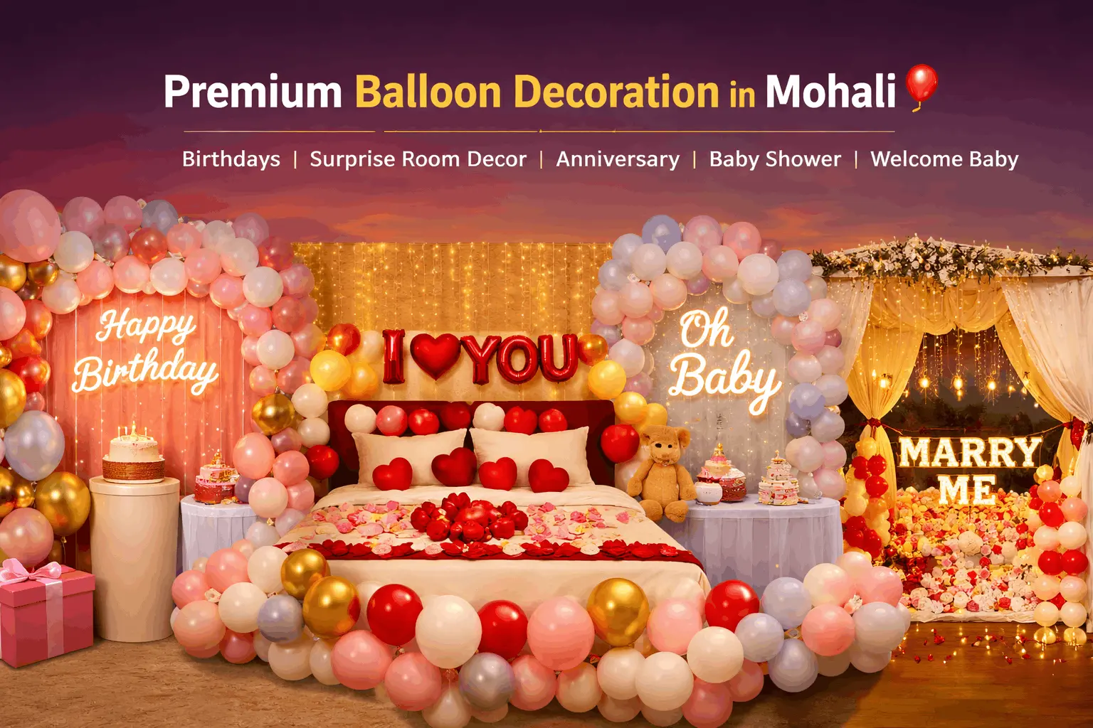 Premium Balloon Decoration in Mohali